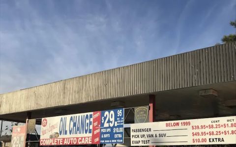 s & e smog check & oil change