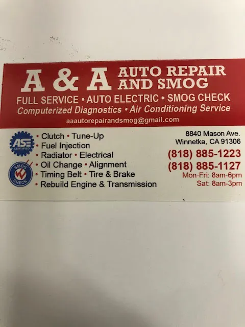 A & A Auto Repair & Smog Check Star Station 1