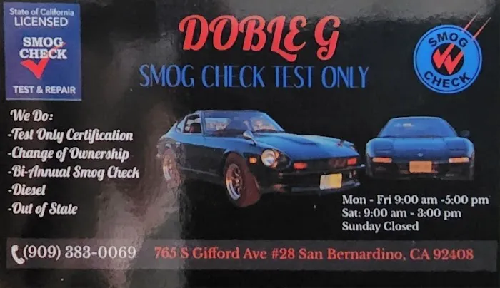 Doble G Smog Check 0