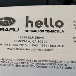Hello Subaru of Temecula Parts Dept. ico