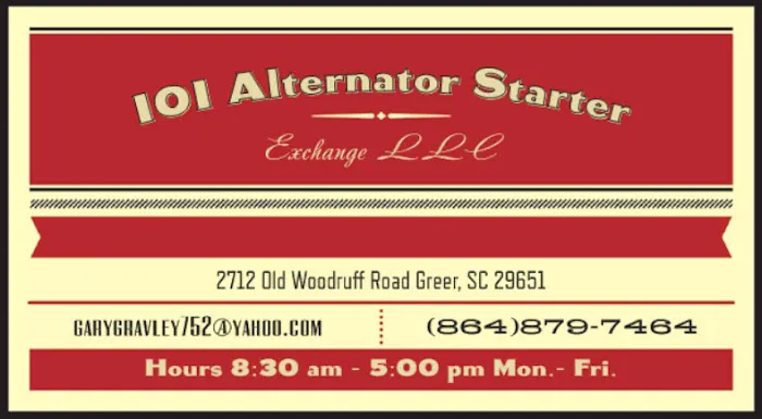 101 Alternator Starter Exchange 6