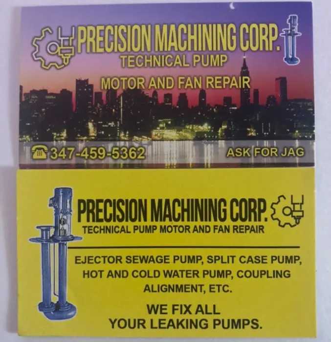 Precision Machining Corp. Technical Pump Motor and Fan Repair 7