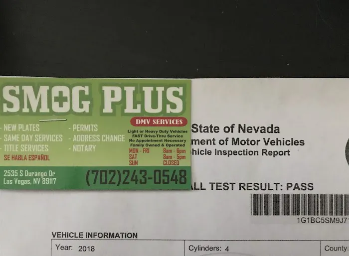 Smog Plus DMV Registration Services 2