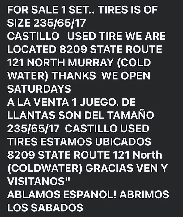 Castillo Used Tires 8