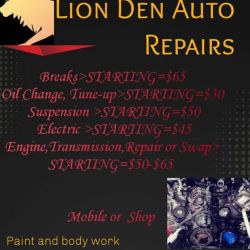 Lion Den auto repairs ico