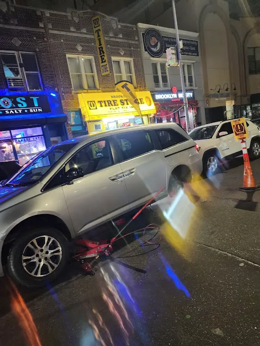 BROOKLYN TIRE SHOP. FLAT FIX. ROAD SERVICE . OPEN LATE 11:45PM 5