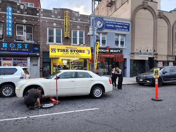 BROOKLYN TIRE SHOP. FLAT FIX. ROAD SERVICE . OPEN LATE 11:45PM 4
