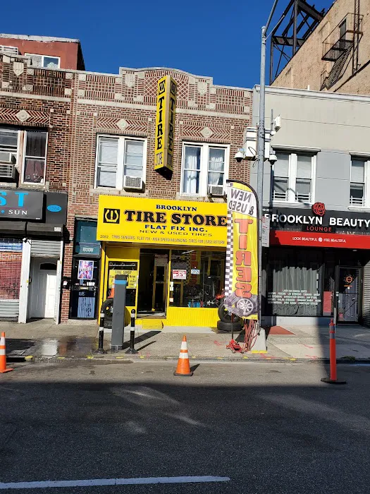 BROOKLYN TIRE SHOP. FLAT FIX. ROAD SERVICE . OPEN LATE 11:45PM 8
