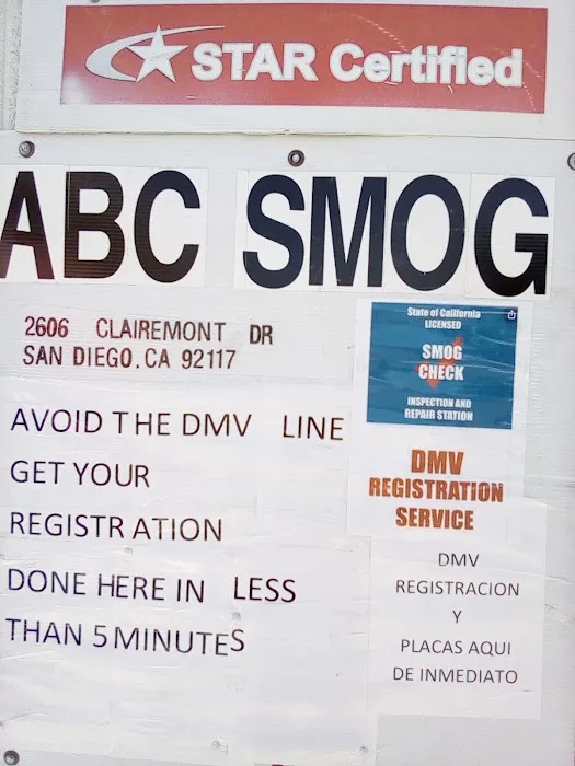 ABC SMOG STAR CERTIFIED AND DMV REGISTRATION 2
