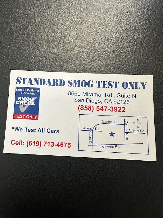 Standard Smog Test Only 9