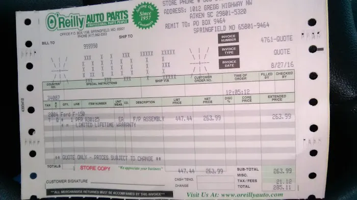 O'Reilly Auto Parts 7