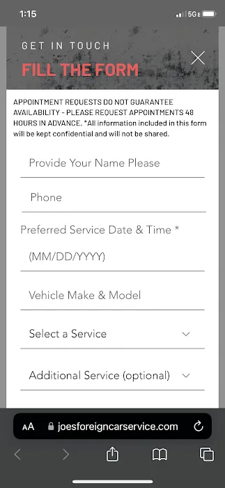Joe's Foreign Car Services 2