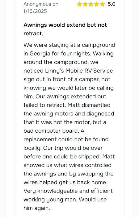 Linny's Mobile RV Repair 6