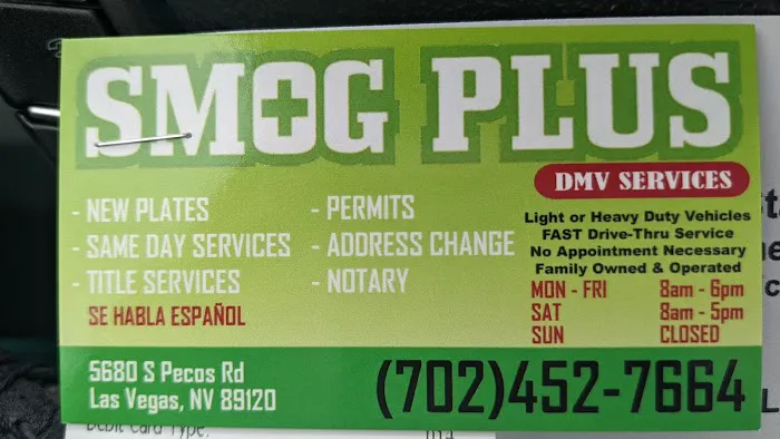 Smog Plus DMV Registration Services 0