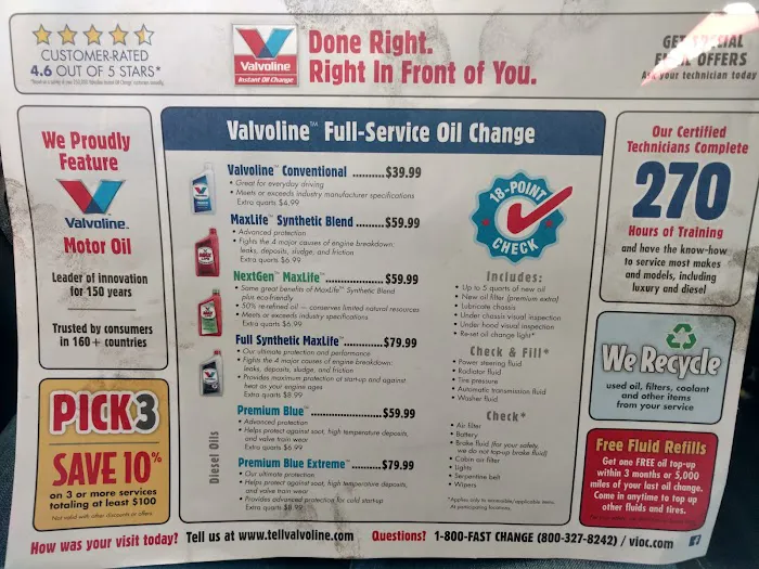 Valvoline Instant Oil Change 9