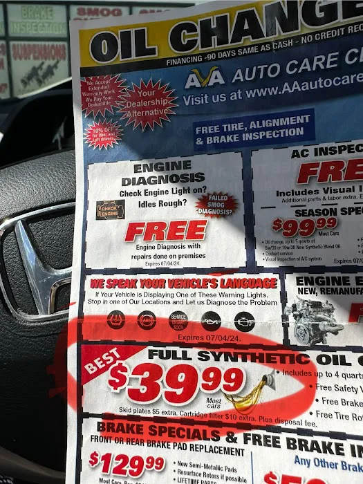 AA Auto Care Ann and 95 - Store # 800 1