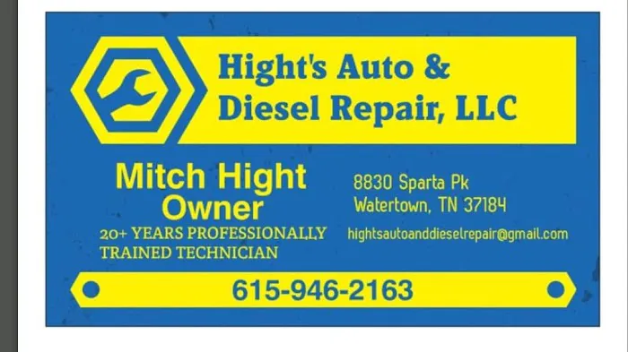 Hight's Auto and Diesel Repair LLC 1