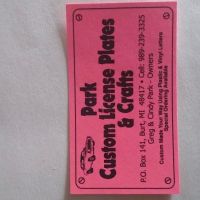 Park License Plates & Crafts