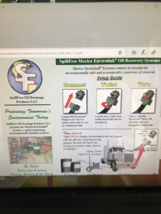 Spill Free Oil Drainage Products 1