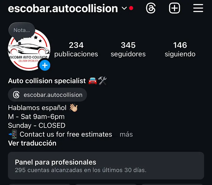 Escobar autocollision 2